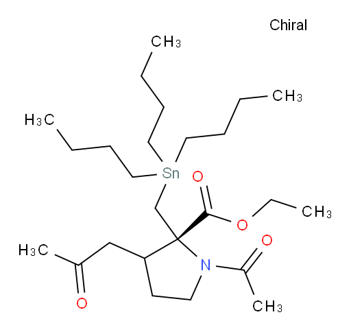 (2S)-乙基 1-乙酰基-3-(2-氧代丙基)-2-((三丁基锡基)甲基)吡咯烷-2-甲酸酯