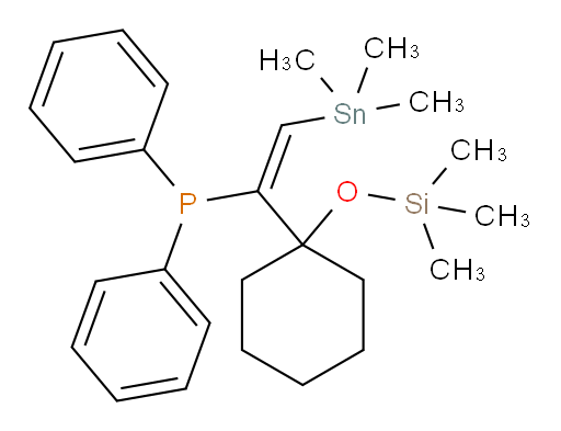 (E)-diphenyl(1-(1-((trimethylsilyl)oxy)cyclohexyl)-2-(trimethylstannyl)vinyl)phosphine