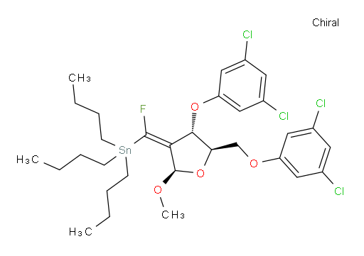 三丁基((Z)-((2R,4S,5R)-4-(3,5-二氯苯氧基)-5-((3,5-二氯苯氧基)甲基)-2-甲氧基二氢呋喃-3(2H)-亚基)氟甲基)锡烷