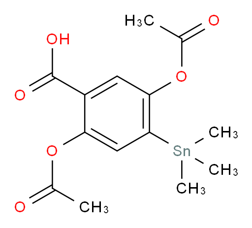 2,5-diacetoxy-4-(trimethylstannyl)benzoic acid