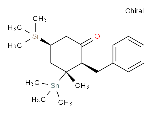 (2R,3R,5S)-2-苄基-3-甲基-5-(三甲基硅基)-3-(三甲基锡基)环己酮
