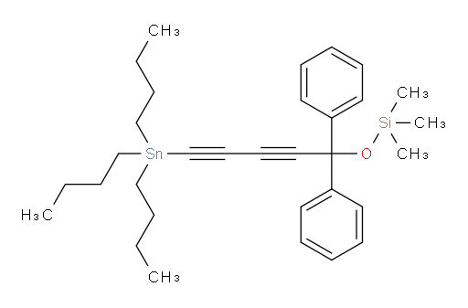 ((1,1-diphenyl-5-(tributylstannyl)penta-2,4-diyn-1-yl)oxy)trimethylsilane