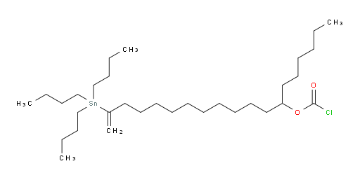 18-(三丁基锡基)九癸-18-烯-7-基 carbonochloridate