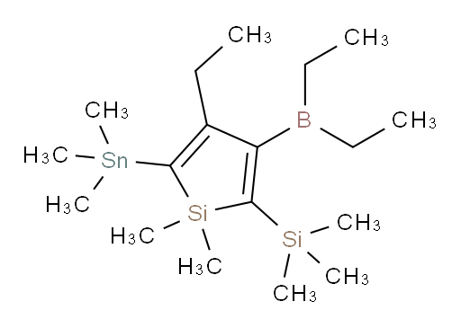 3-(二乙基boryl)-4-乙基-1,1-二甲基-2-(三甲基硅基)-5-(三甲基锡基)-1H-硅杂环戊烯