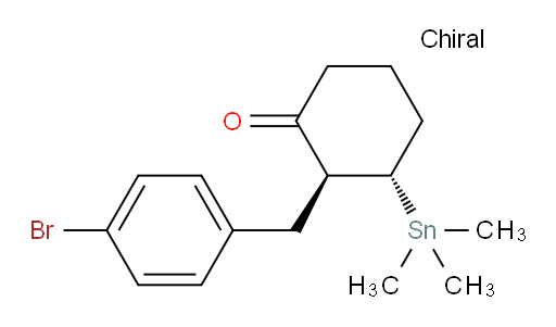 (2S,3S)-2-(4-bromobenzyl)-3-(trimethylstannyl)cyclohexanone