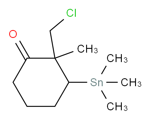 2-(chloromethyl)-2-methyl-3-(trimethylstannyl)cyclohexanone