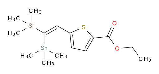(Z)-ethyl 5-(2-(trimethylsilyl)-2-(trimethylstannyl)vinyl)thiophene-2-carboxylate