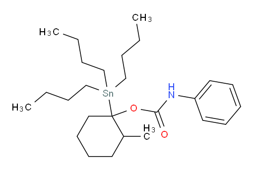 2-methyl-1-(tributylstannyl)cyclohexyl phenylcarbamate
