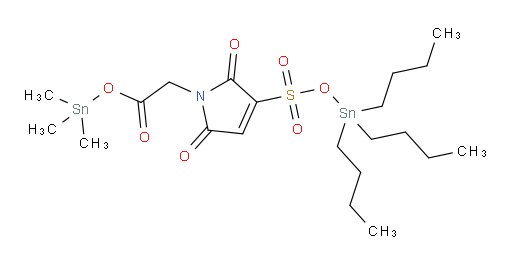 trimethylstannyl 2-(2,5-dioxo-3-(((tributylstannyl)oxy)sulfonyl)-2,5-dihydro-1H-pyrrol-1-yl)acetate