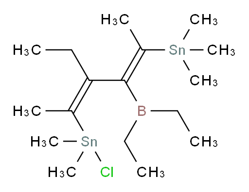 chloro((2Z,4E)-4-(diethylboryl)-3-ethyl-5-(trimethylstannyl)hexa-2,4-dien-2-yl)dimethylstannane