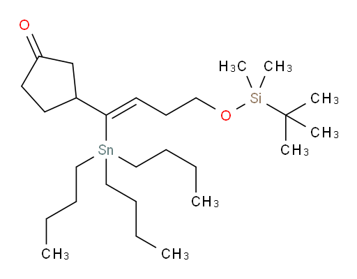 (Z)-3-(4-((叔丁基二甲基sil氧基))-1-(三丁基锡基)丁-1-烯-1-基)环戊酮