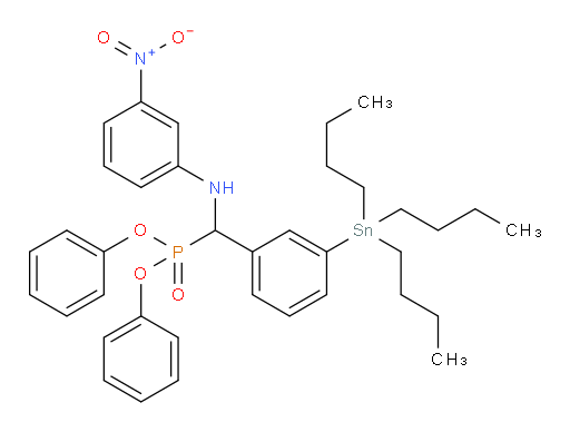 diphenyl (((3-nitrophenyl)amino)(3-(tributylstannyl)phenyl)methyl)phosphonate