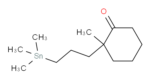 2-methyl-2-(3-(trimethylstannyl)propyl)cyclohexanone