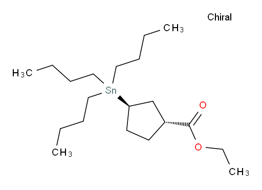 (1R,3R)-ethyl 3-(tributylstannyl)cyclopentanecarboxylate