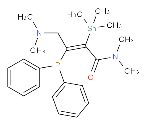 (E)-4-(二甲胺基)-3-(二苯基膦酰基)-N,N-二甲基-2-(三甲基锡基)丁-2-烯酰胺