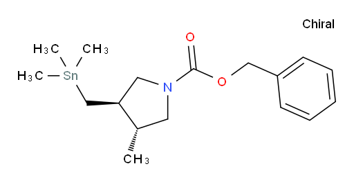 (3R,4R)-benzyl 3-methyl-4-((trimethylstannyl)methyl)pyrrolidine-1-carboxylate