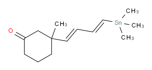 3-methyl-3-((1E,3E)-4-(trimethylstannyl)buta-1,3-dien-1-yl)cyclohexanone