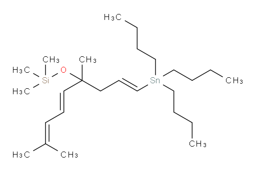 (((1E,5E)-4,8-dimethyl-1-(tributylstannyl)nona-1,5,7-trien-4-yl)oxy)trimethylsilane
