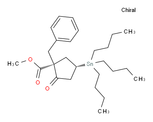 (1R,4S)-甲基 1-苄基-2-氧代-4-(三丁基锡基)环戊烷甲酸酯