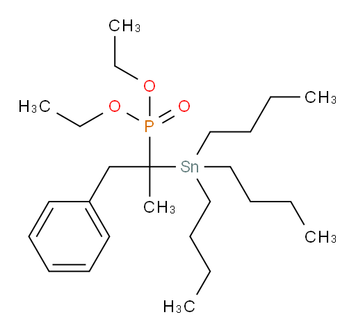 diethyl (1-phenyl-2-(tributylstannyl)propan-2-yl)phosphonate