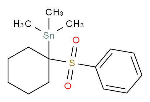 trimethyl(1-(phenylsulfonyl)cyclohexyl)stannane