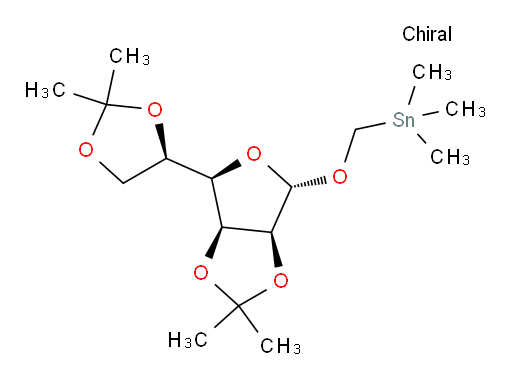 ((((3aS,4R,6R,6aS)-6-((R)-2,2-dimethyl-1,3-dioxolan-4-yl)-2,2-dimethyltetrahydrofuro[3,4-d][1,3]dioxol-4-yl)oxy)methyl)trimethylstannane