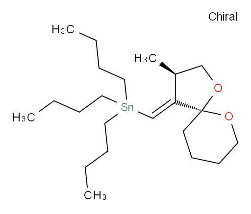 三丁基((E)-((3R,5S)-3-甲基-1,6-二氧杂螺[4.5]癸烷-4-亚基)甲基)锡烷