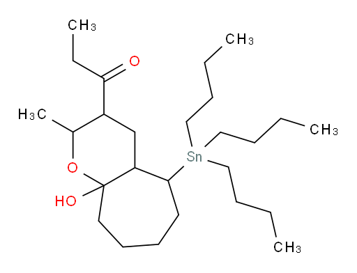 1-(9a-hydroxy-2-methyl-5-(tributylstannyl)decahydrocyclohepta[b]pyran-3-yl)propan-1-one