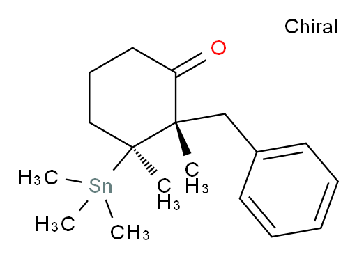 (2S,3S)-2-苄基-2,3-二甲基-3-(三甲基锡基)环己酮