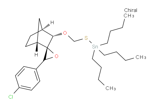 三丁基(((((1R,2R,3S,4S)-3'-(4-氯苯基)螺[双环[2.2.1]庚烷-2,2'-环氧乙烷]-3-氧基))甲基)硫基)锡烷