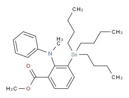 methyl 2-(methyl(phenyl)amino)-3-(tributylstannyl)benzoate