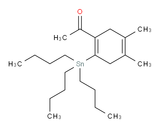 1-(4,5-dimethyl-2-(tributylstannyl)cyclohexa-1,4-dien-1-yl)ethanone