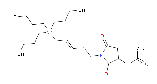 (E)-2-hydroxy-5-oxo-1-(5-(tributylstannyl)pent-3-en-1-yl)pyrrolidin-3-yl acetate