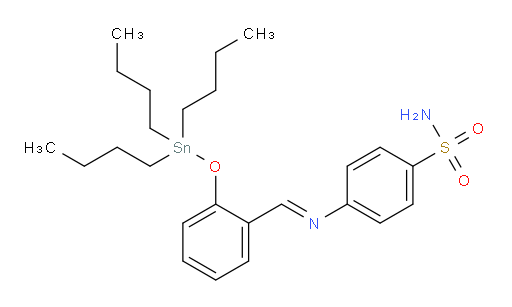 (E)-4-((2-((tributylstannyl)oxy)benzylidene)amino)benzenesulfonamide
