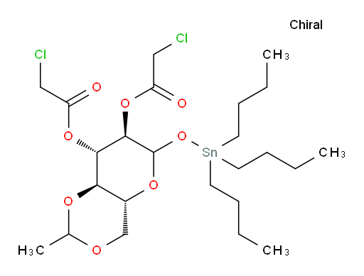 (4aR,7R,8S,8aR)-2-methyl-6-((tributylstannyl)oxy)hexahydropyrano[3,2-d][1,3]dioxine-7,8-diyl bis(2-chloroacetate)