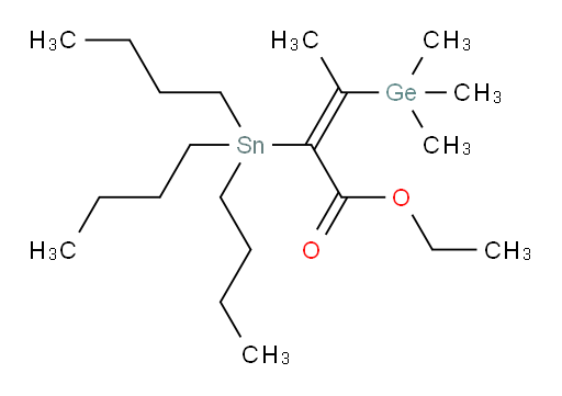 (E)-乙基 2-(三丁基锡基)-3-(三甲基germyl)丁-2-烯酸酯