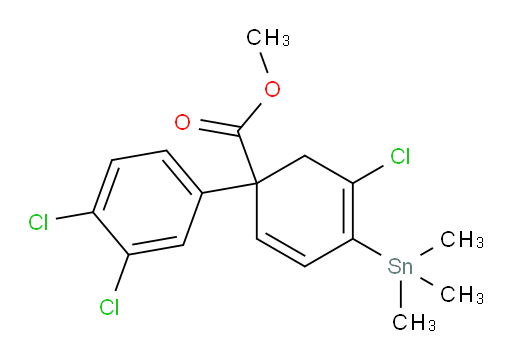 methyl 3,3',4'-trichloro-4-(trimethylstannyl)-1,2-dihydro-[1,1'-biphenyl]-1-carboxylate
