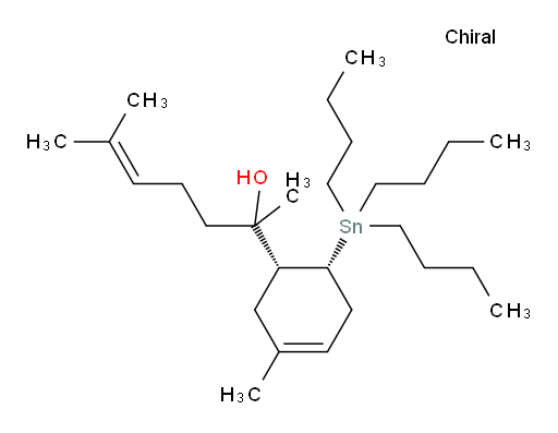 6-methyl-2-((1R,6R)-3-methyl-6-(tributylstannyl)cyclohex-3-en-1-yl)hept-5-en-2-ol