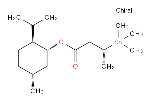 (R)-(1R,2S,5R)-2-异丙基-5-甲基环己基 3-(三甲基锡基)丁酸酯