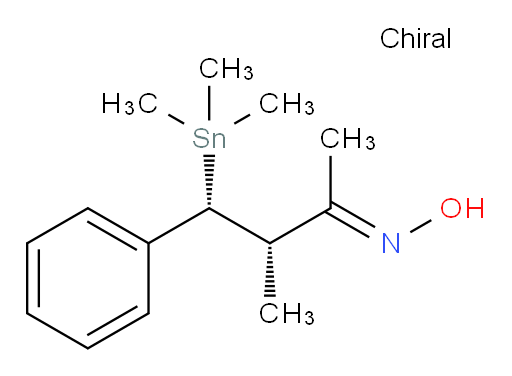 (3S,4R,E)-3-methyl-4-phenyl-4-(trimethylstannyl)butan-2-one oxime