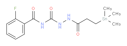 N-(2-fluorobenzoyl)-2-(3-(trimethylstannyl)propanoyl)hydrazinecarboxamide