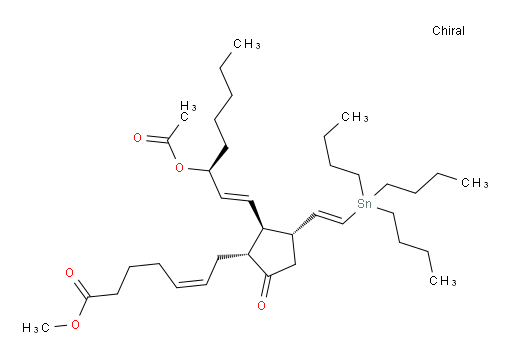 (Z)-methyl 7-((1R,2S,3R)-2-((S,E)-3-acetoxyoct-1-en-1-yl)-5-oxo-3-((E)-2-(tributylstannyl)vinyl)cyclopentyl)hept-5-enoate