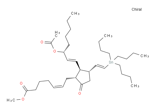 (Z)-methyl 7-((1R,2S,3R)-2-((R,E)-3-acetoxyoct-1-en-1-yl)-5-oxo-3-((E)-2-(tributylstannyl)vinyl)cyclopentyl)hept-5-enoate