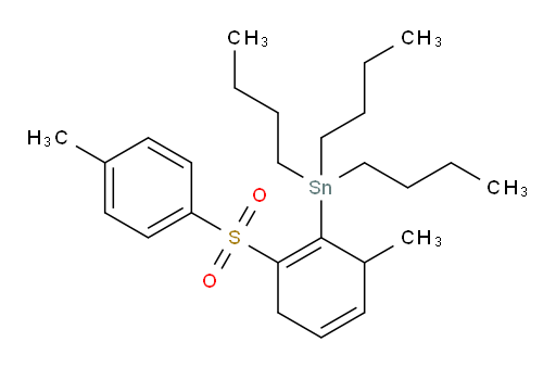 三丁基(6-甲基-2-对甲苯磺酰基环己-1,4-二烯-1-基)锡烷