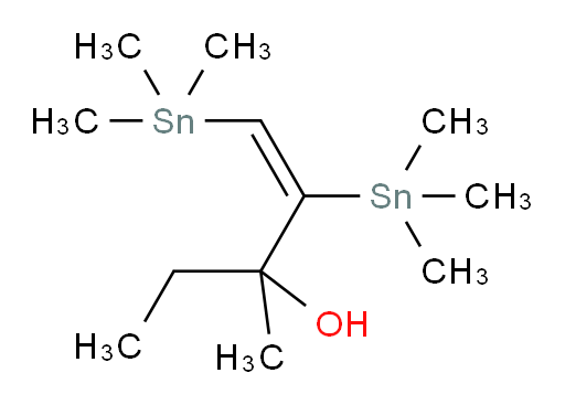 (E)-3-甲基-1,2-双(三甲基锡基)戊-1-烯-3-醇