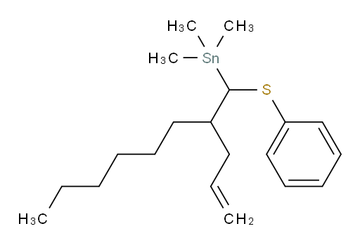 (2-allyl-1-(phenylthio)octyl)trimethylstannane