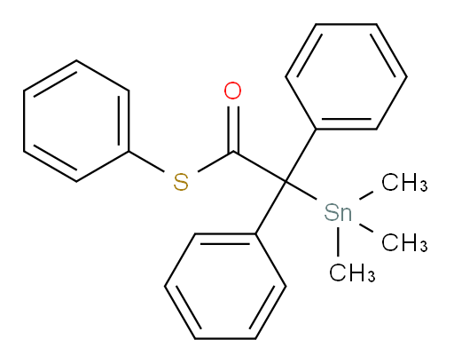 S-phenyl 2,2-diphenyl-2-(trimethylstannyl)ethanethioate