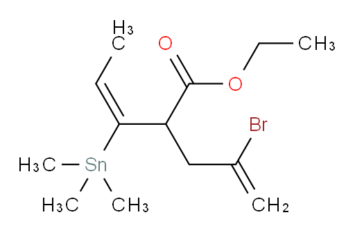 (E)-ethyl 2-(2-bromoallyl)-3-(trimethylstannyl)pent-3-enoate