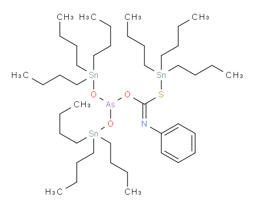 (bis(tributylstannyl) arsenous) ((Z)-S-(tributylstannyl) phenylcarbonimidothioic) anhydride
