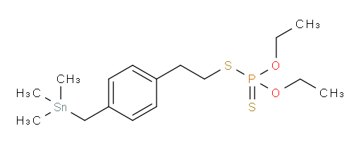 O,O-diethyl S-4-((trimethylstannyl)methyl)phenethyl phosphorodithioate